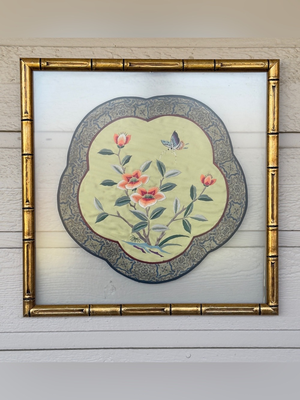 Antique Chinese Hand Embroidered Forbidden Stitch 100% Silk Art Framed Decor